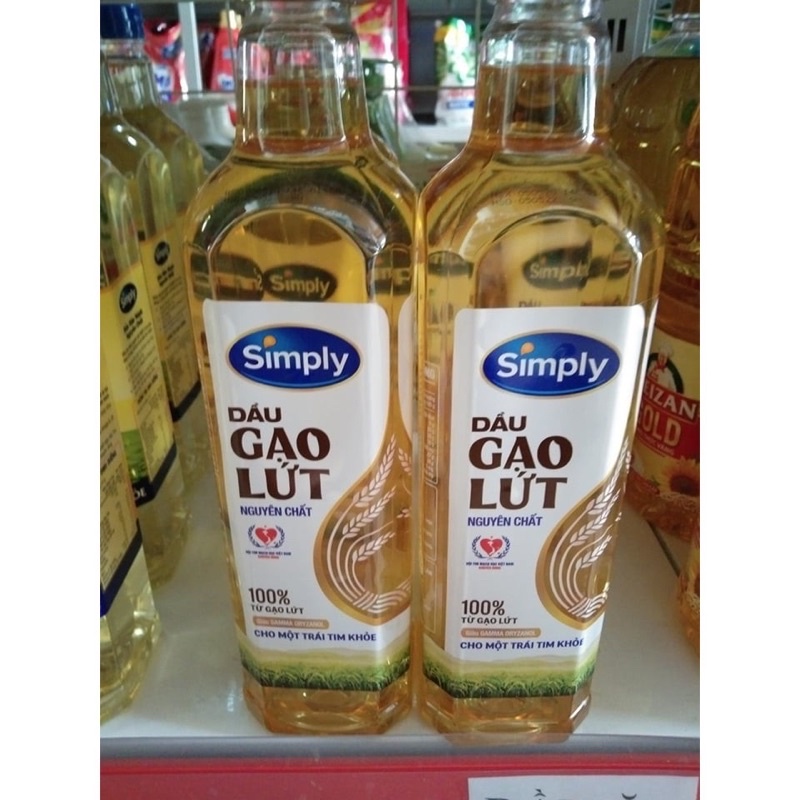 Dầu Gạo Lứt nguyên chất Simply 1Lít