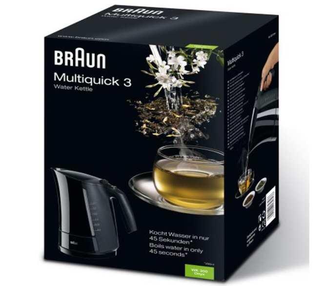 Ấm đun siêu tốc Braun WK 300 màu đen