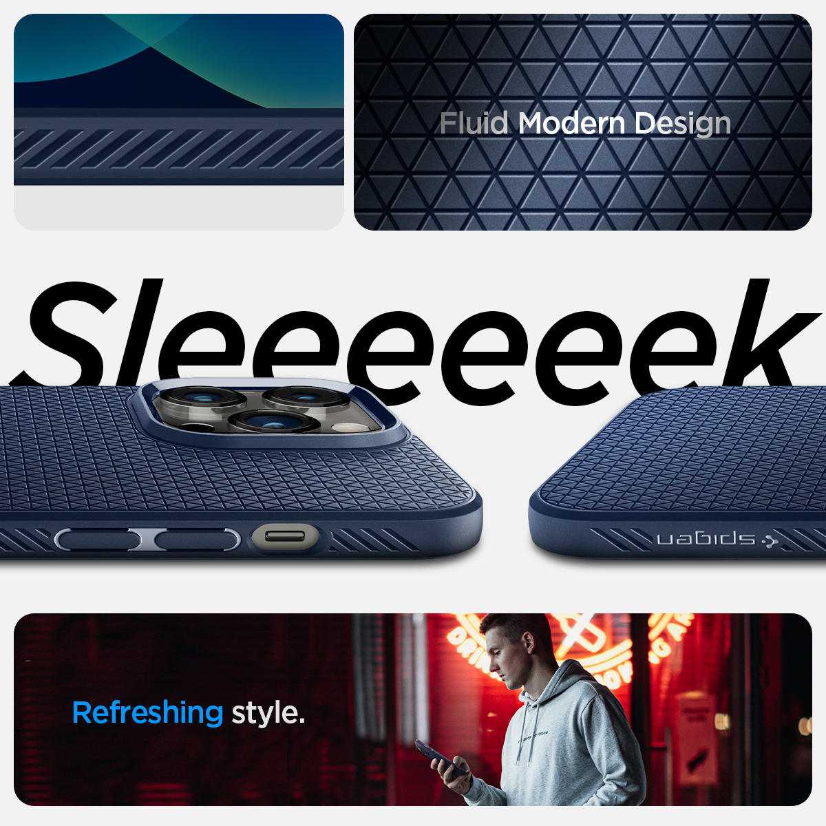 Ốp Lưng Spigen Liquid Air iPhone 14 Pro Max / 14 Pro / 14 Plus / 14 / 15 Plus