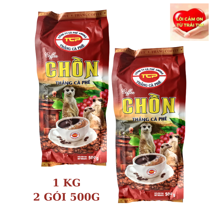 [ CAFE SẠCH, THƠM NGON, AN TOÀN ] - 1 KG Cà phê CHỒN ban mê rang xay pha phin