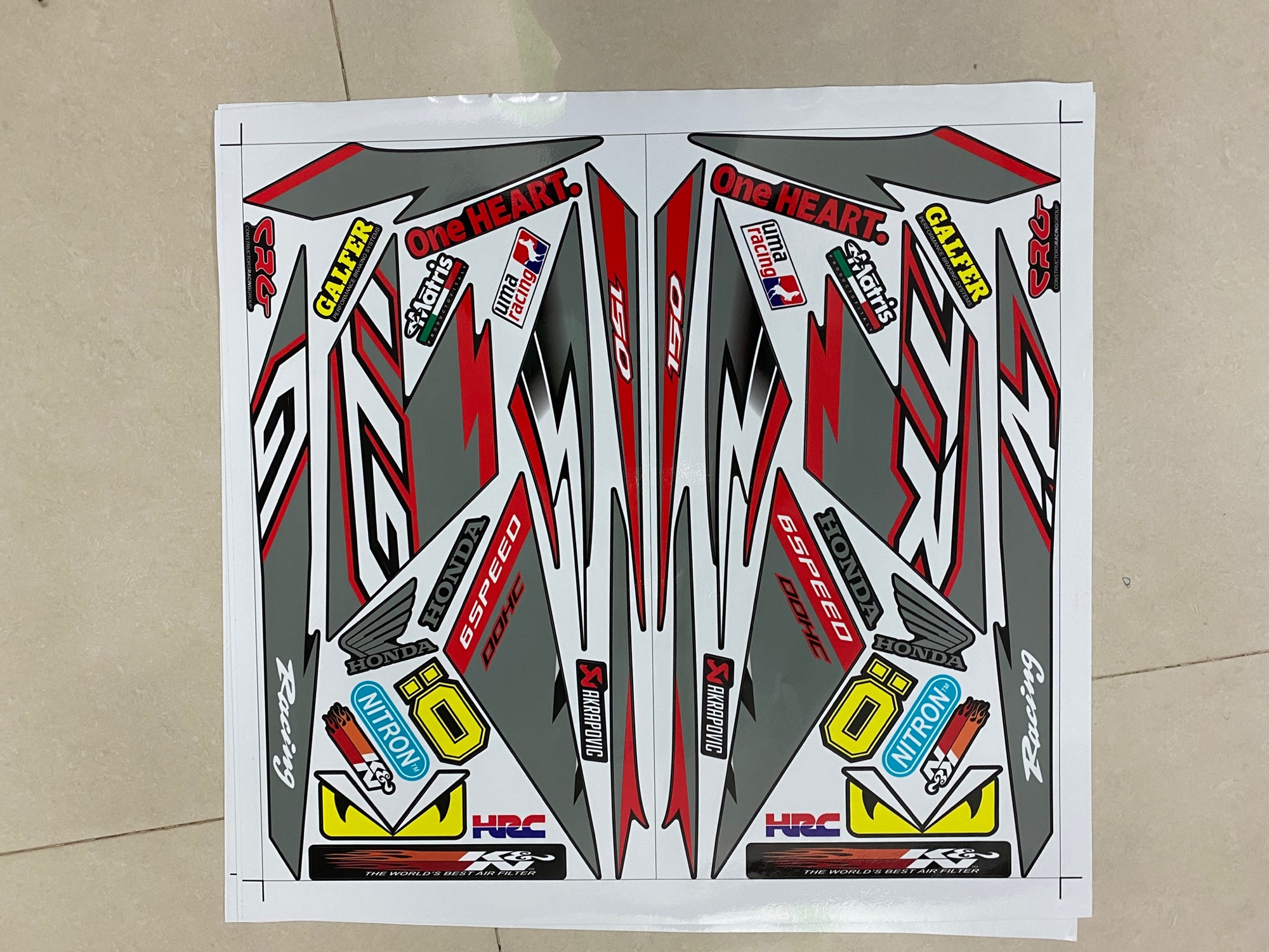 [ QUÍ KHÁCH VUI LÒNG MANG TEM RA TIỆM CHO THỢ DÁN] TEM RỜI honda winner GTR xam đỏ đen