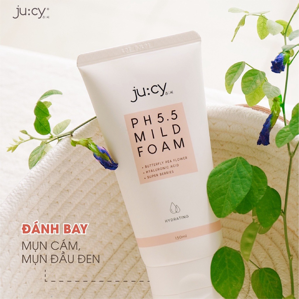 Sữa rửa mặt Ju:cy (JuCy) pH 5.5 Mild Foam 130ml