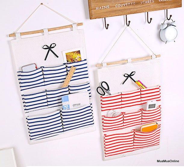 Túi Đựng Đồ Vải Bố Treo Tường 8 Ngăn