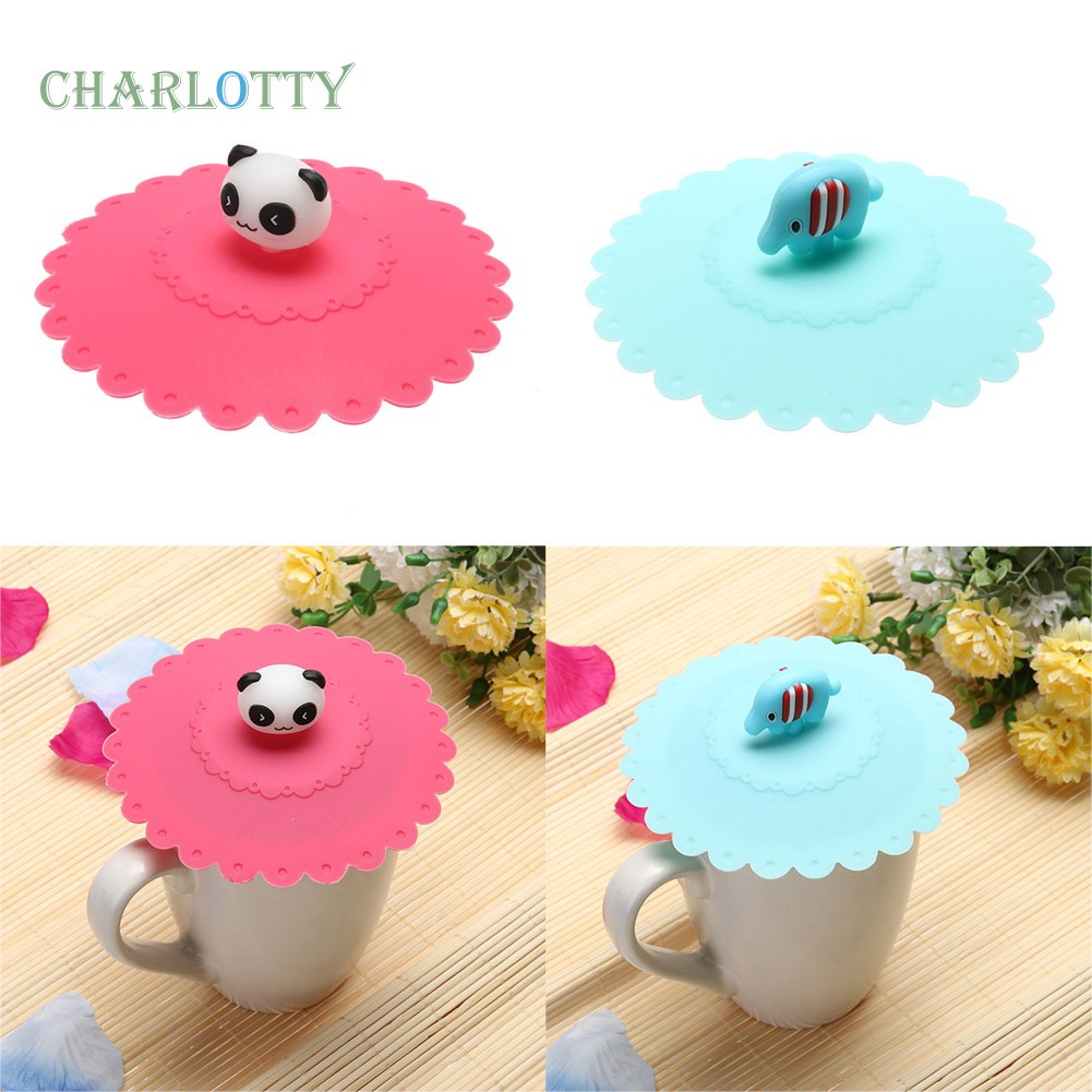 NẮP ĐẬY LY CỐC BẰNG SILICON CHỐNG BỤI DỄ THƯƠNG