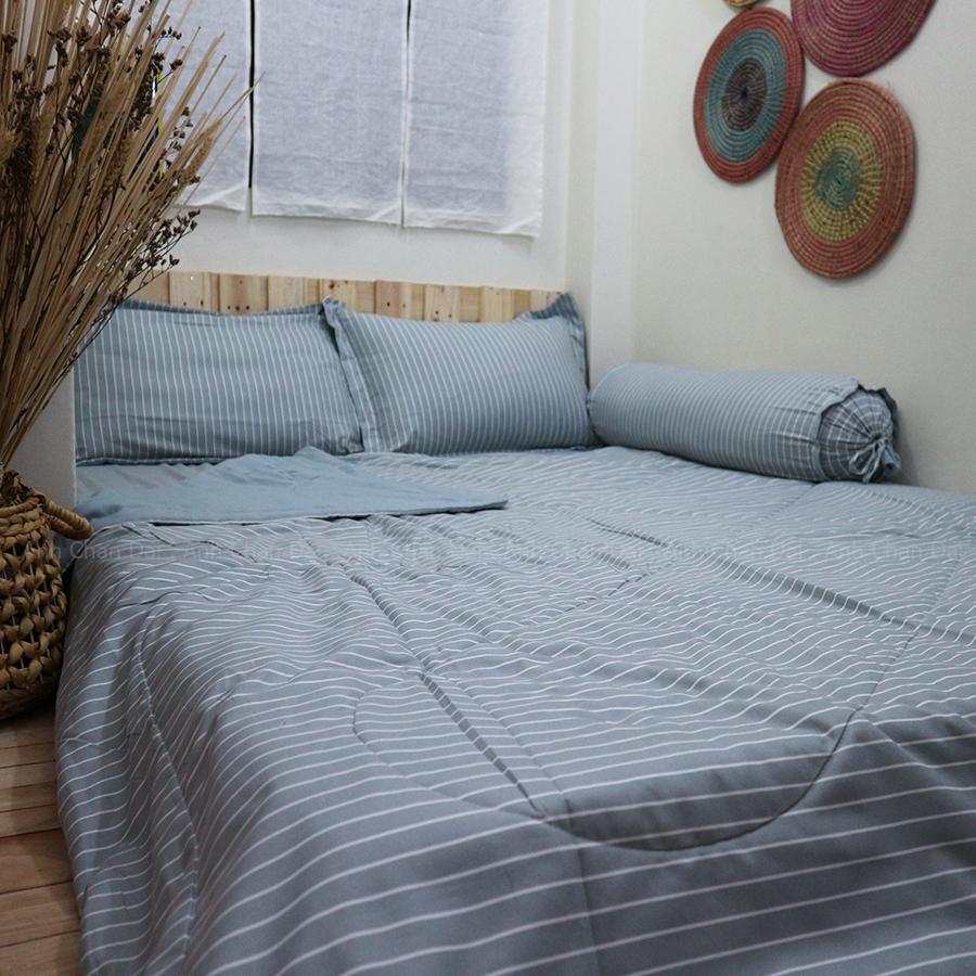 Bộ Ga Gối Cotton Đũi Hàn Quốc - ACD 008