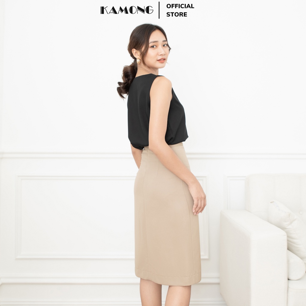 Áo Kiểu Nữ Sát Nách Cổ Tim Kamong A140