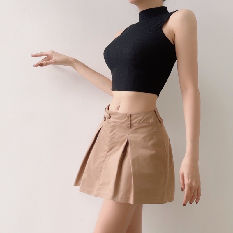 Chân Váy Xoè Xếp Li Cạp Trễ