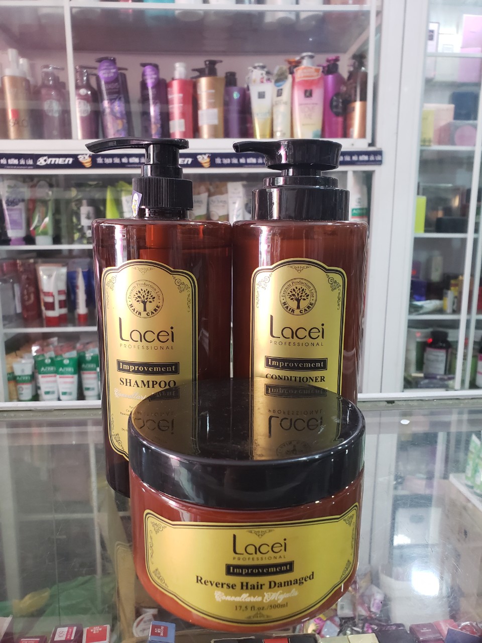 Combo 1 bộ dầu gội xả hấp tóc lacei improvement siêu mượt 750ml