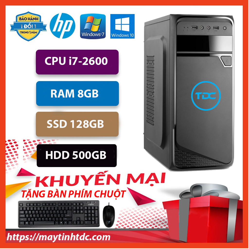 Máy Tính để bàn Dell Optiplex 990 intel Core i7/ Ram8gb/ SSD 256gb + Tặng USB wifi - Hàng Nhập Khẩu CM 990