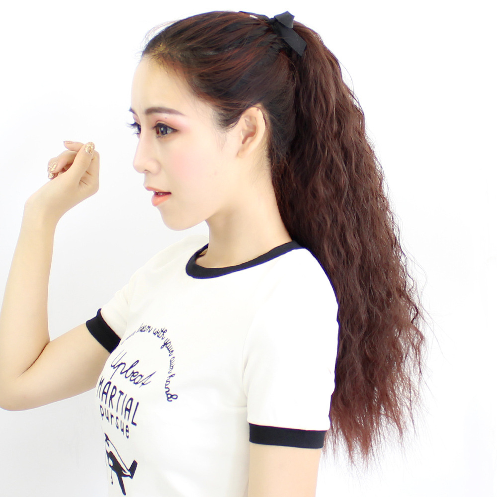Tóc giả cột xù, buộc xù, cột xù mì C168, tóc giả nữ