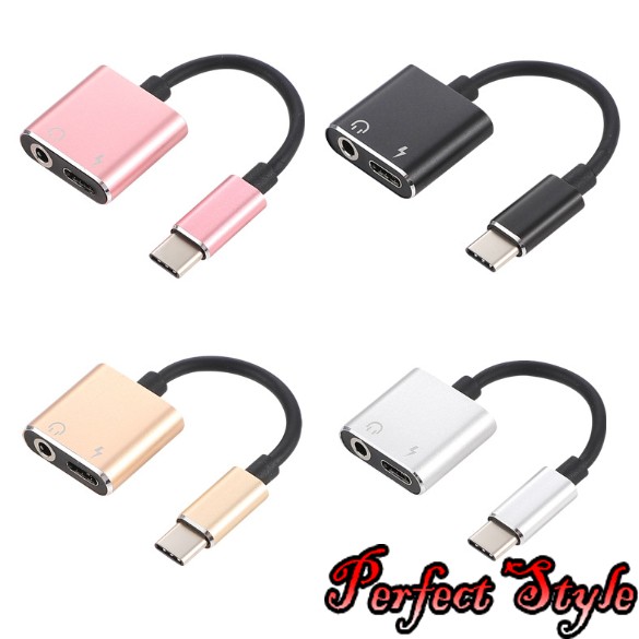 Đầu chia 2 cổng type-c 3.5mm