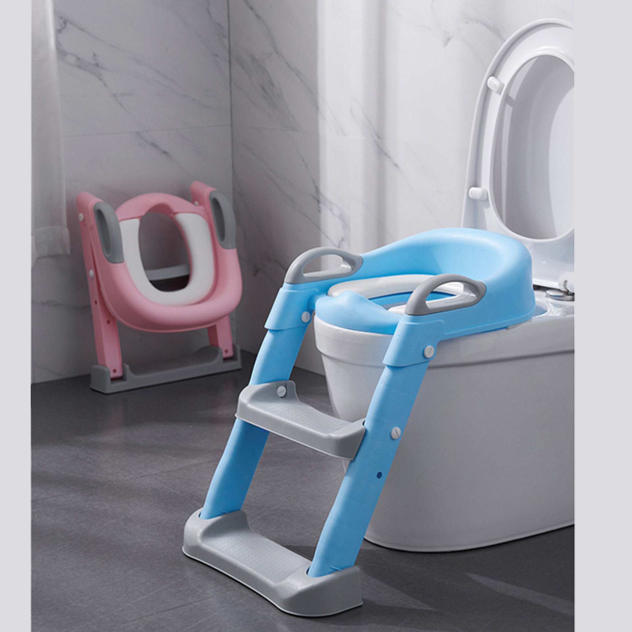 Bệ bồn cầu có thang đi vệ sinh cho bé bệ ngồi toilet trẻ em