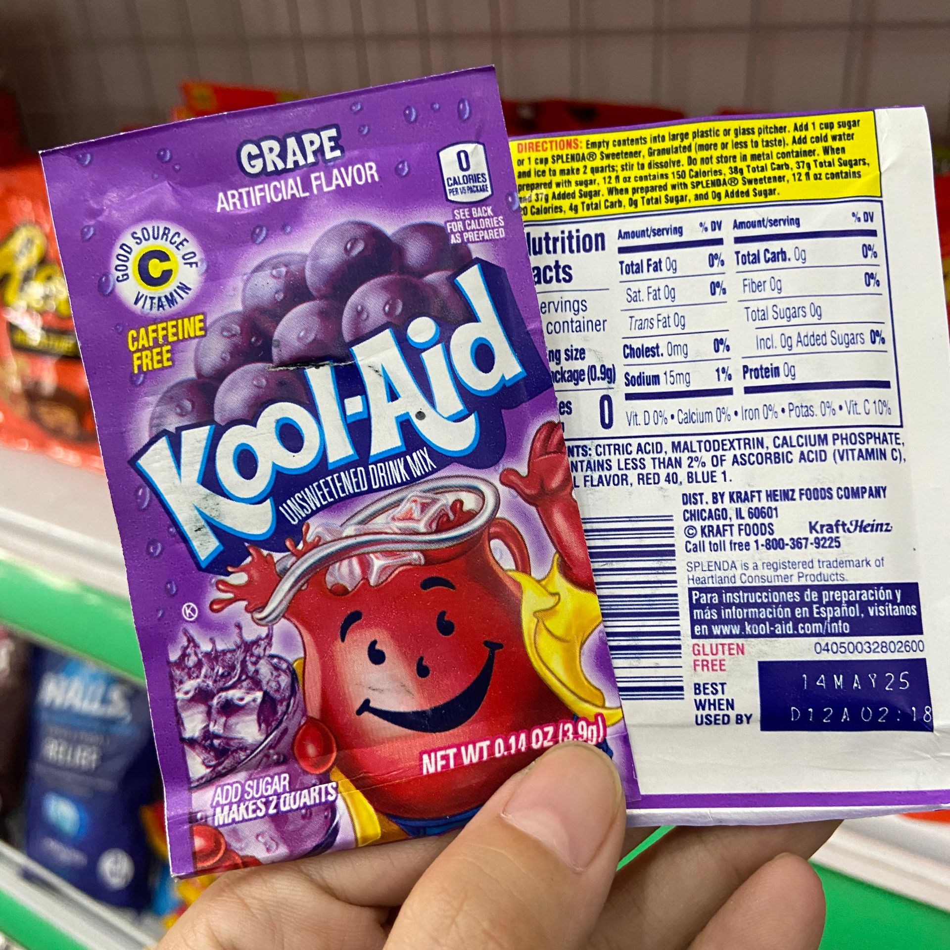Bột pha nước trái cây Kool Aid vị nho hộp 48 gói