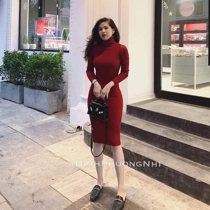ĐẦM BODY CAO CỔ LEN DÀY ĐẸP