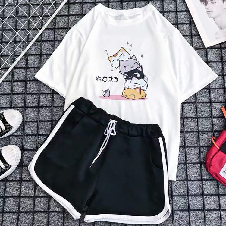 SET ÁO KÈM QUẦN ĐÙI IN HÌNH DỄ THƯƠNG