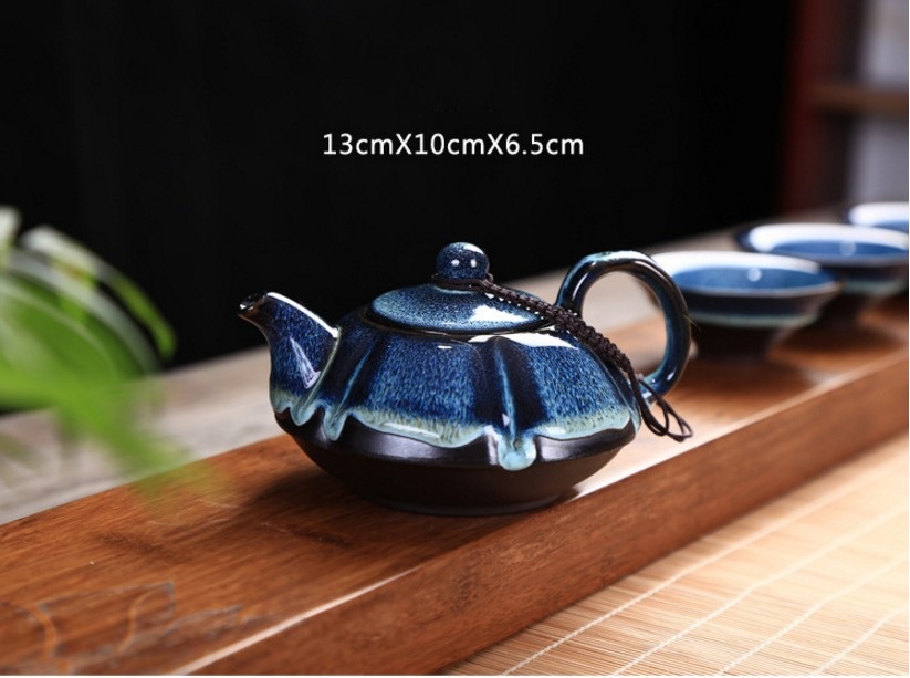 Bộ ấm bình pha Trà gốm sứ 1 bình 6 tách tráng men cao cấp