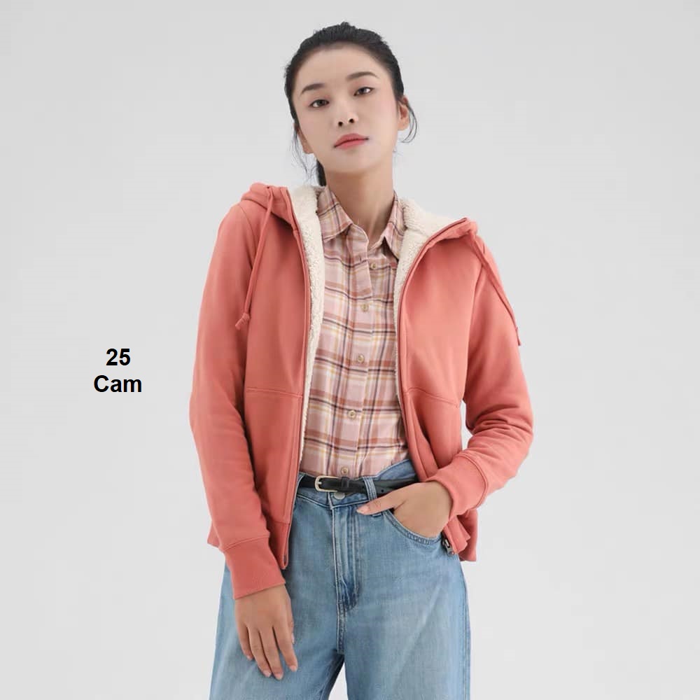 [Auth Uniqlo] Áo Khoác Nỉ Lót Lông Cừu Nữ - Tag Nhât