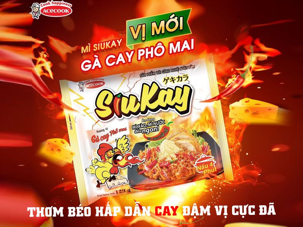 Mì gà SiuKay gói 129g nhiều vị