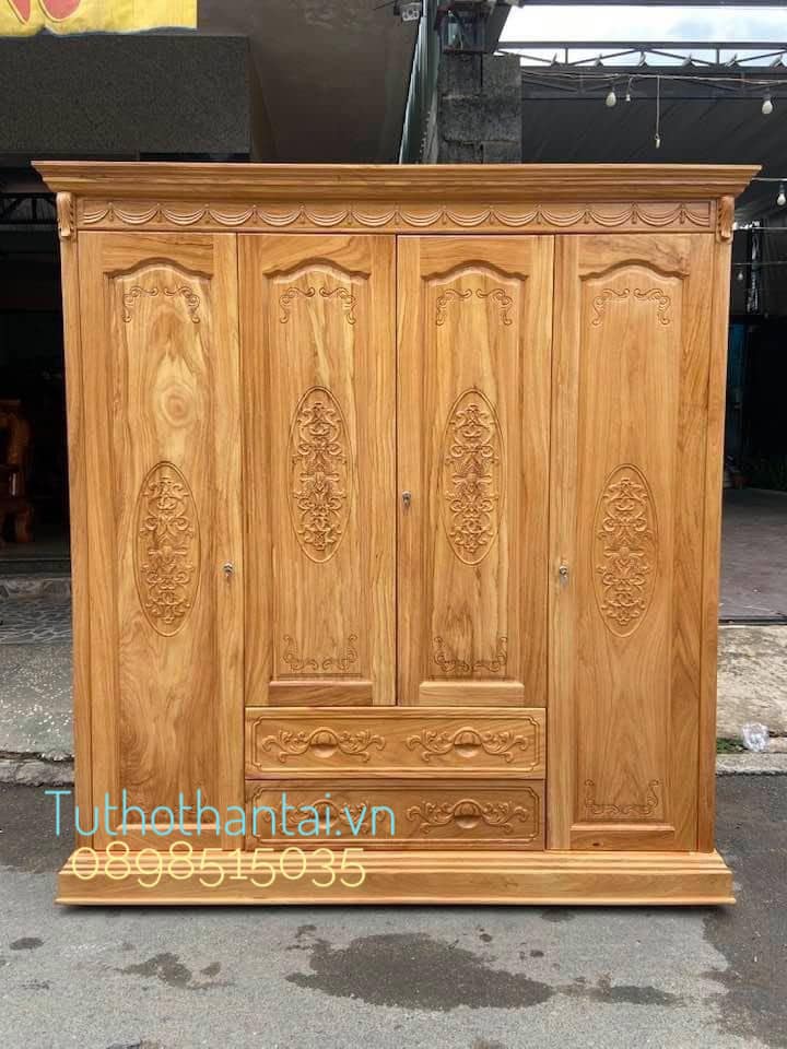 Tủ áo gỗ gõ đỏ