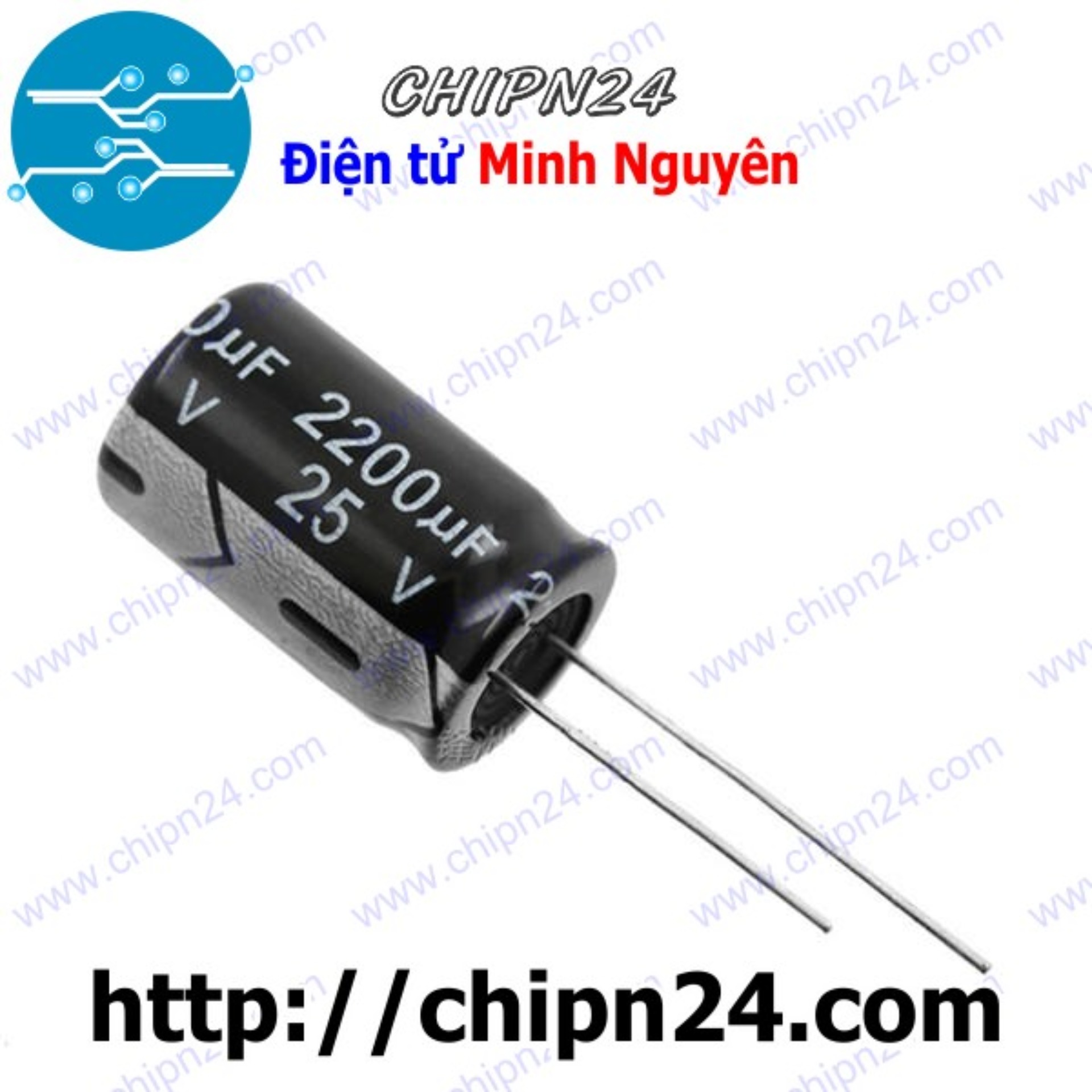 [3 con] (G37.2) Tụ hóa 2,200uF 25V (13x21mm) (2200uF 25V)