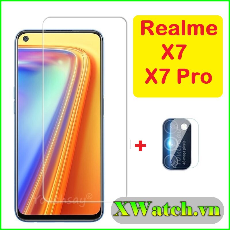Cường lực Realme X7, Realme X7 Pro trong suốt