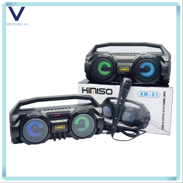 Loa bluetooth karaoke kèm mic km-s1