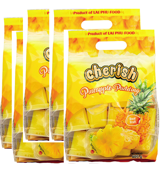 Combo 5 Túi Thạch Rau Câu Pudding Cherish Vị Thơm Túi 405G