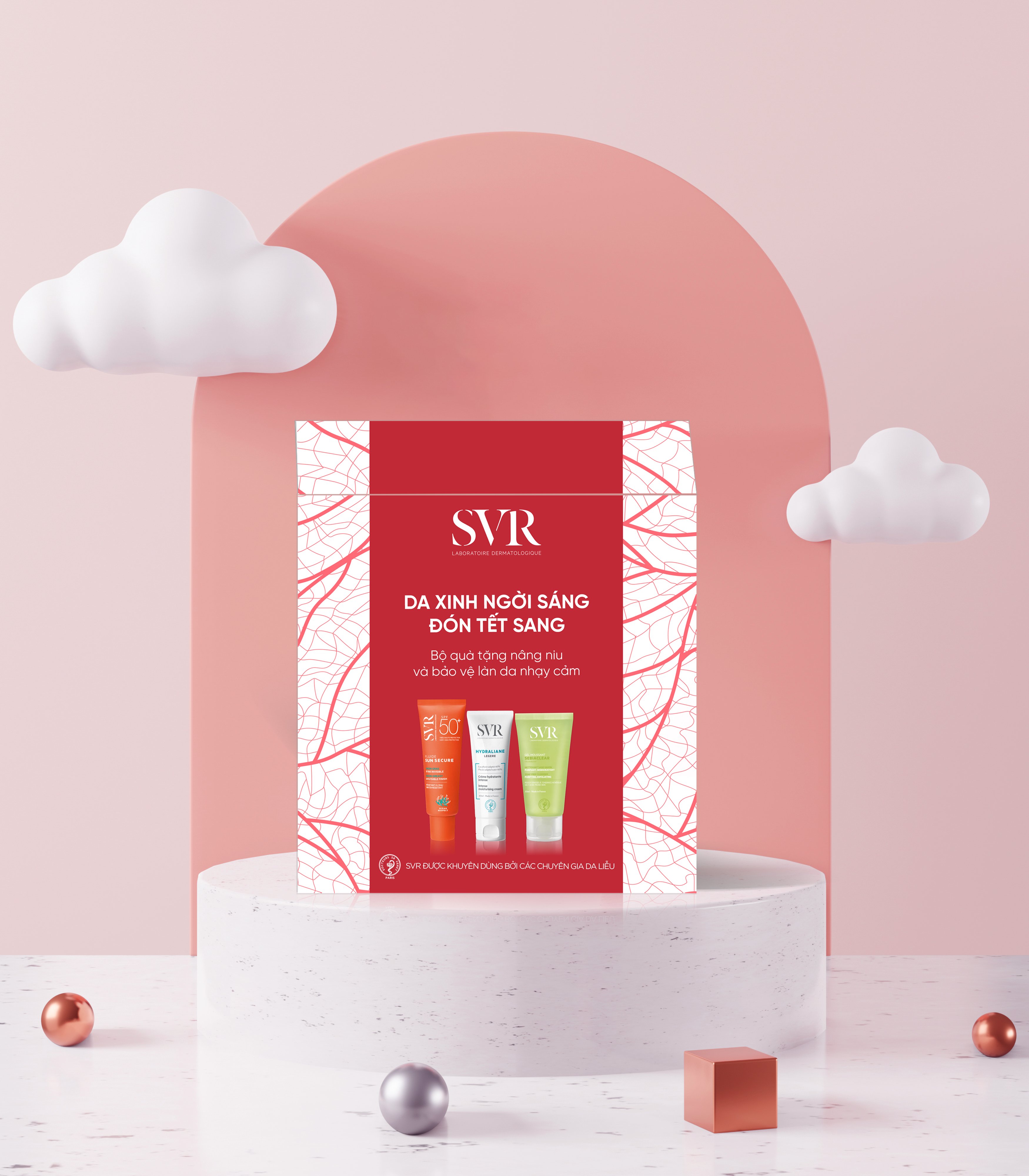 [DA XINH NGỜI SÁNG, ĐÓN TẾT SANG] Bộ quà tặng chăm sóc da SVR