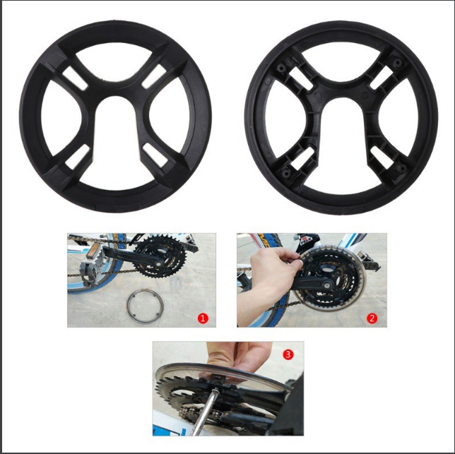 Che đĩa trước xe đạp 42 - 44 răng 4 lỗ màu đen