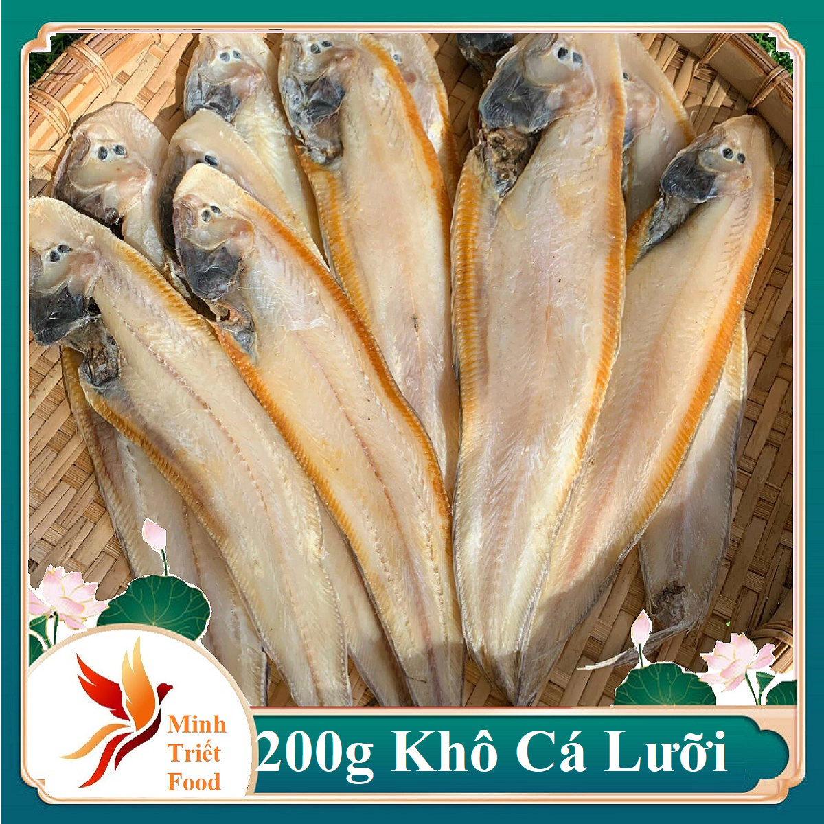 Khô cá lưỡi trâu cà mau vị mặn vừa ăn con size trung dễ chế biến món ăn- đặc sản minh triết