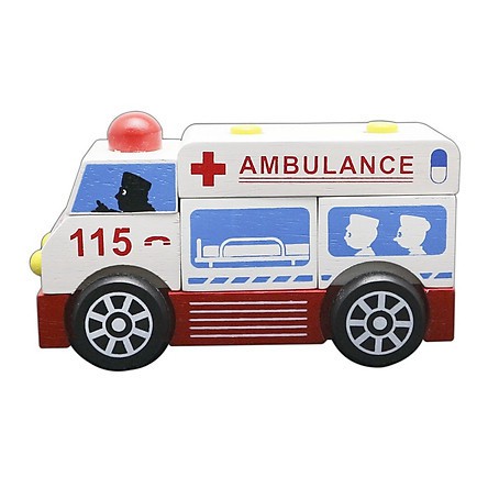 Đồ Chơi Gỗ Winwintoys - Lắp Ráp Xe Cứu Thương
