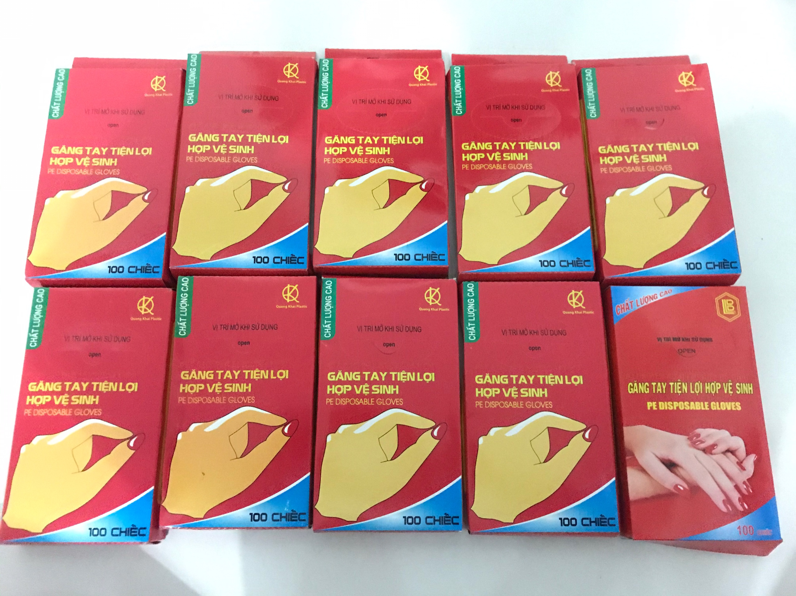 Combo 5 Hộp Găng tay nilong 100 chiếc