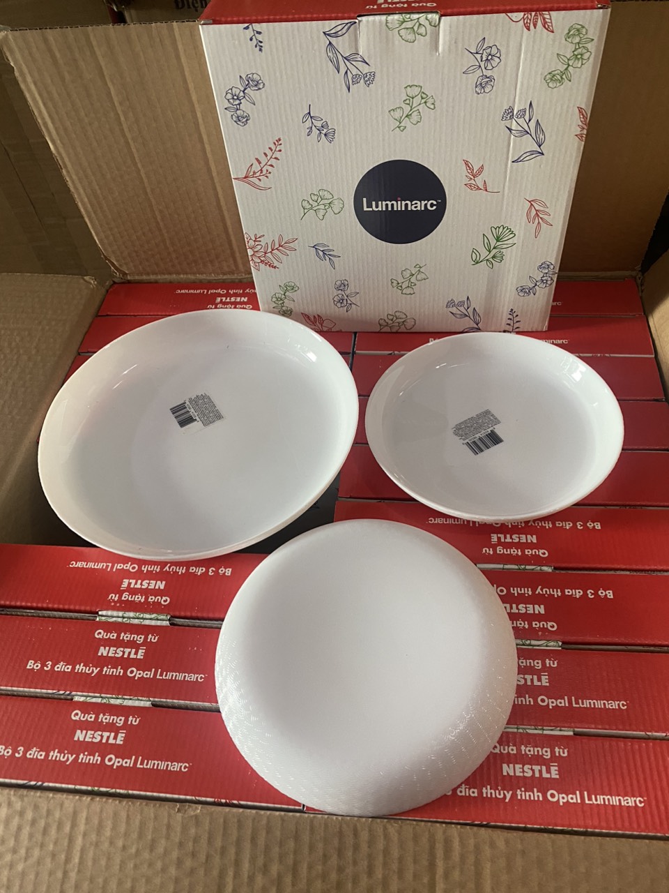 Bộ 3 Đĩa TT Luminarc Diwali Trắng