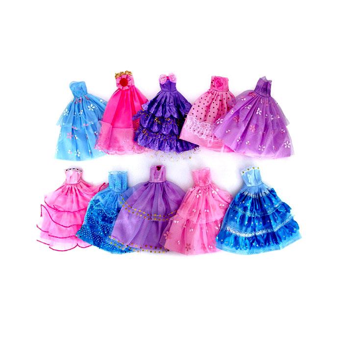 Bộ 05 Váy Đầm Công Chúa Búp Bê 30Cm (A)