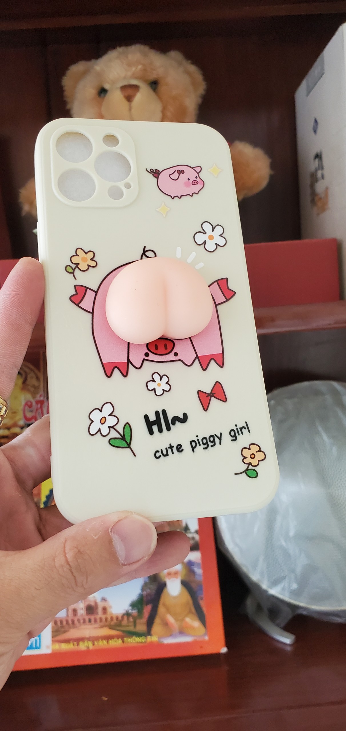 [Lấy mã miễn phí vận chuyển] [ Ốp MOCHI ] Ốp Lưng iphone Gắn Mochi Cạnh Vuông iPhone 11 đến iPhone 12 Promax Dễ Thương