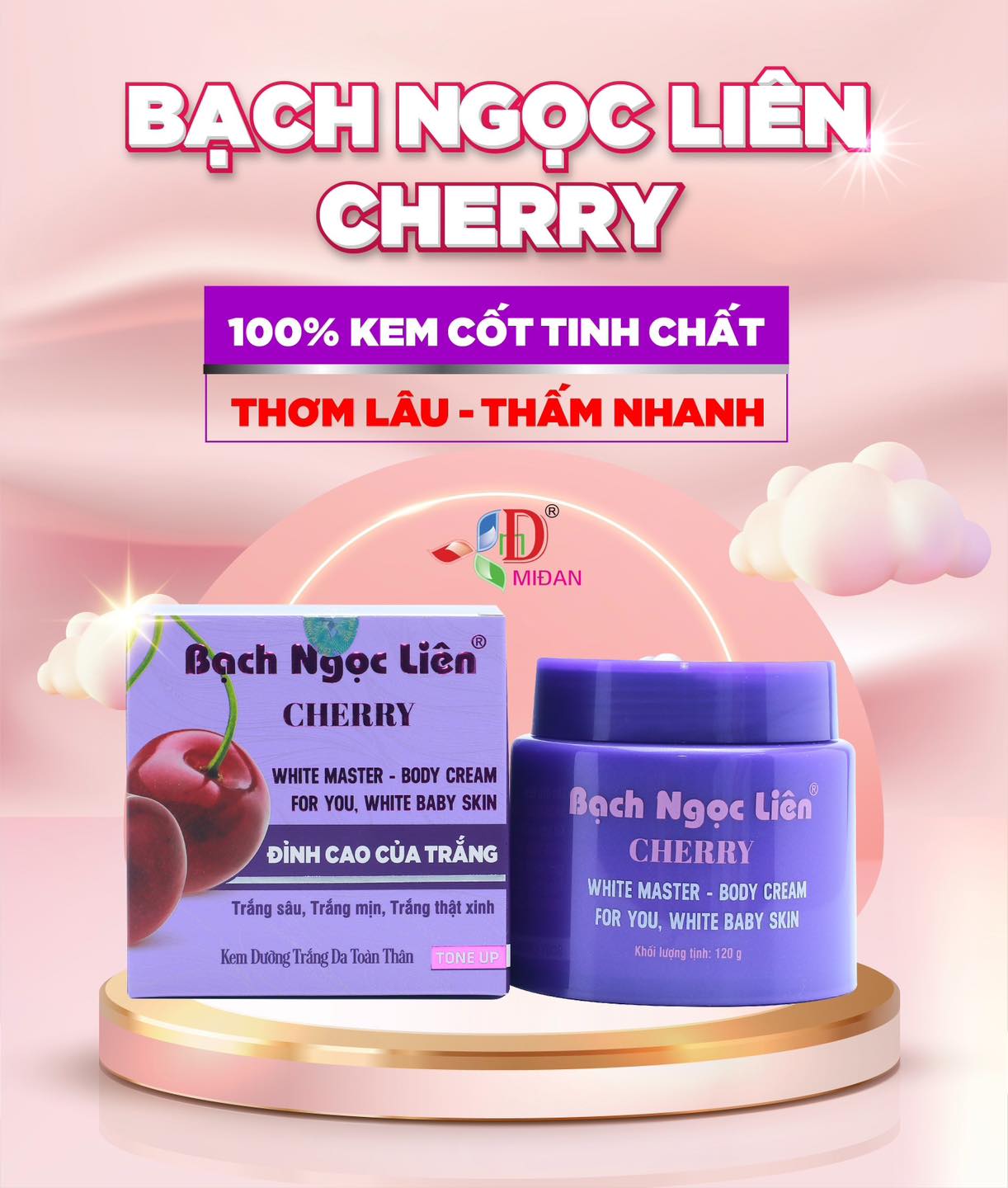 Kem Body Bạch Ngọc Liên - Bạch Ngọc Liên Cherry Tím