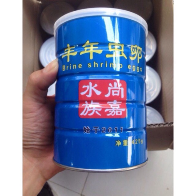 Artemia ấp nở 50g-100g lon xanh - k bộ ấp - thức ăn cá cảnh