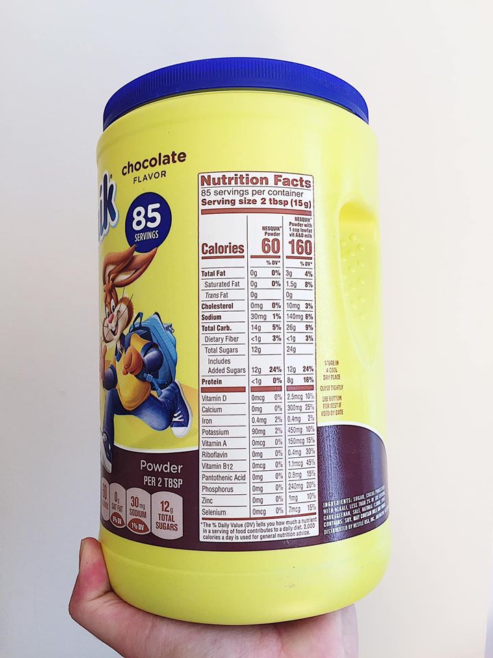 Bột Cacao Nestle Nesquik Chocolate 1.275kg (mẫu mới)