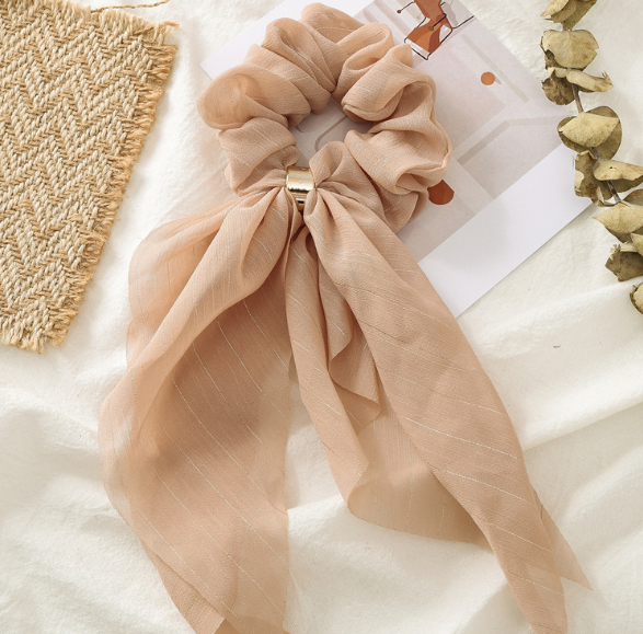 Dây buộc tóc lụa mềm vintage Scrunchies loại đẹp HD53