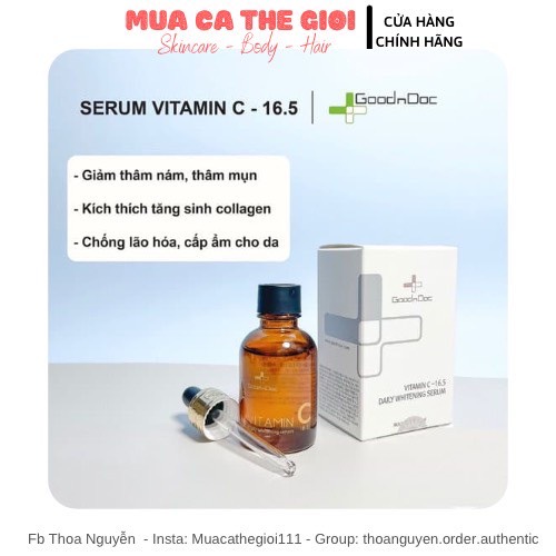 [GIẢM 5% ĐƠN 129K]Serum B5 Vitamin C GoodnDoc fullsize 30ml