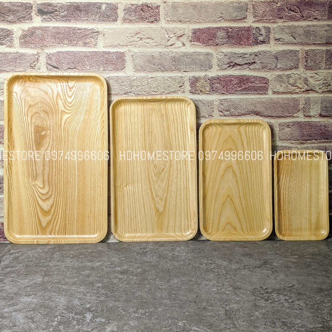 Khay chữ nhật gỗ tần bì 11x18.5cm