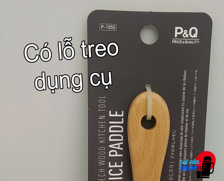 Muôi múc cơm vá múc cơm Lock&Lock bằng gỗ sồi P-1055