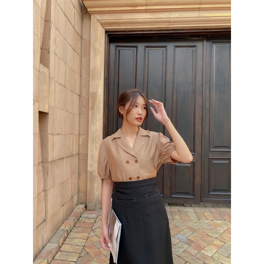 Chân Váy Form A Viền Chỉ - Đen [Cv015 - Senbe Clothing]