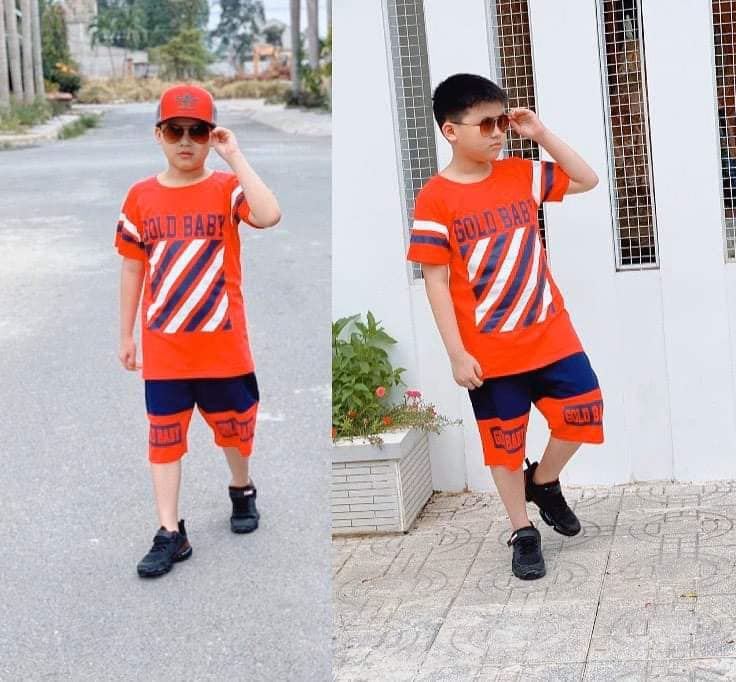 [HCM]Bộ ngắn tay quần lửng chất thun cotton 4c siêu mềm mịn thoáng mát size đại cồ từ 40kg đến 70kg cho bé trai - Bộ quần áo bé trai (Màu ngẫu nhiên)