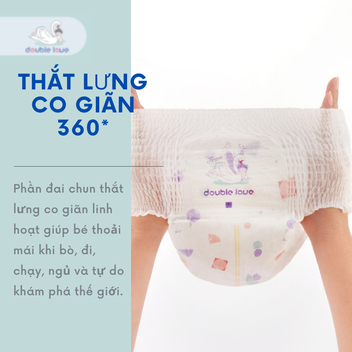 Combo 3 bịch bỉm dán Double Love đủ size S/M/L/XL