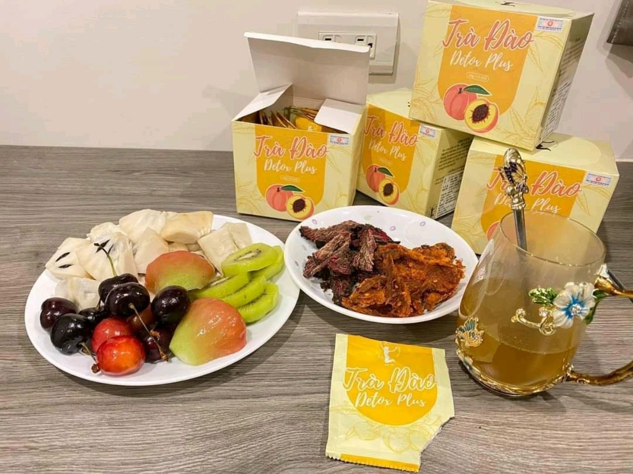 Trà đào giảm cân kelly plus