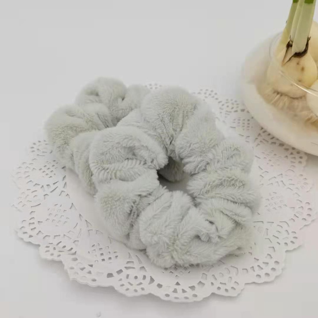 Dây Buộc Tóc Cột Tóc Vải Nhung Scrunchies Trơn Kute