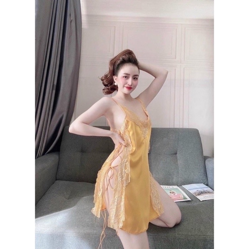 Váy Ngủ Nữ Lụa Satin Mặc Ngủ Gợi Cảm