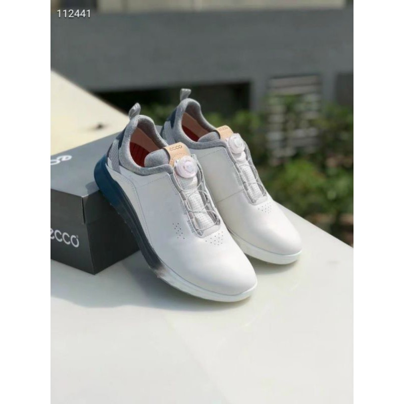 Giày ecco golf nhập khẩu Thailan - Nút vặn đế xanh.