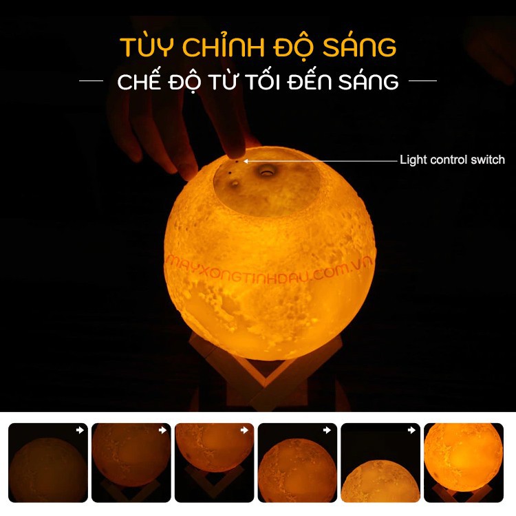 [HCM]Máy xông tinh dầu mặt trăng 3D